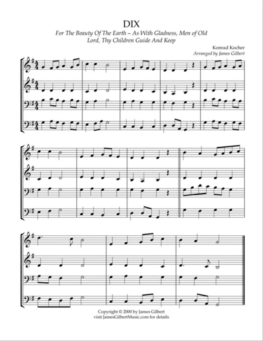 DIX (For The Beauty Of The Earth) Small Ensemble scores gallery preview page 2