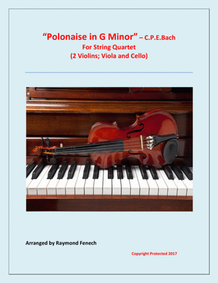 Book cover for Polonaise in G Minor - For String Quartet (2 Violins, Viola and Violoncello)