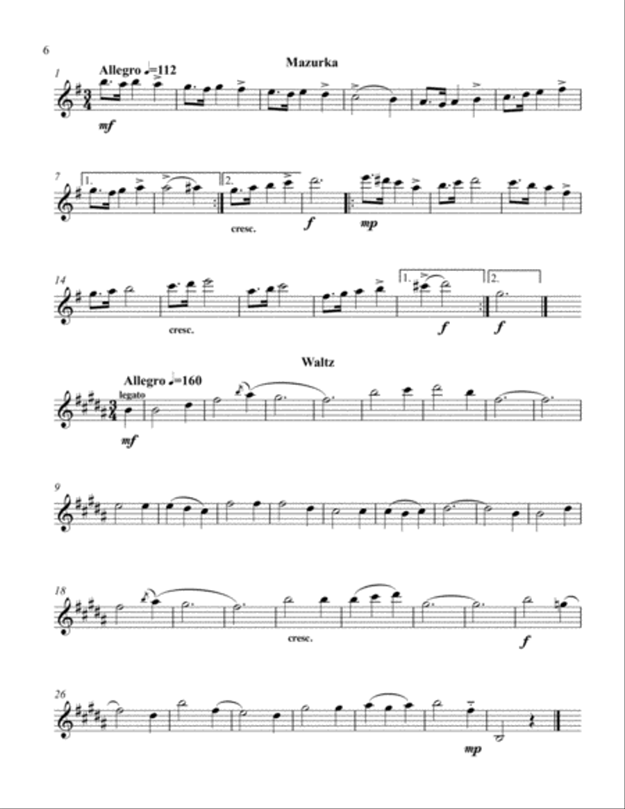 Stylistic Etudes for Piccolo, Flute, Oboe, Clarinet, or Saxophone Oboe scores gallery preview page 6