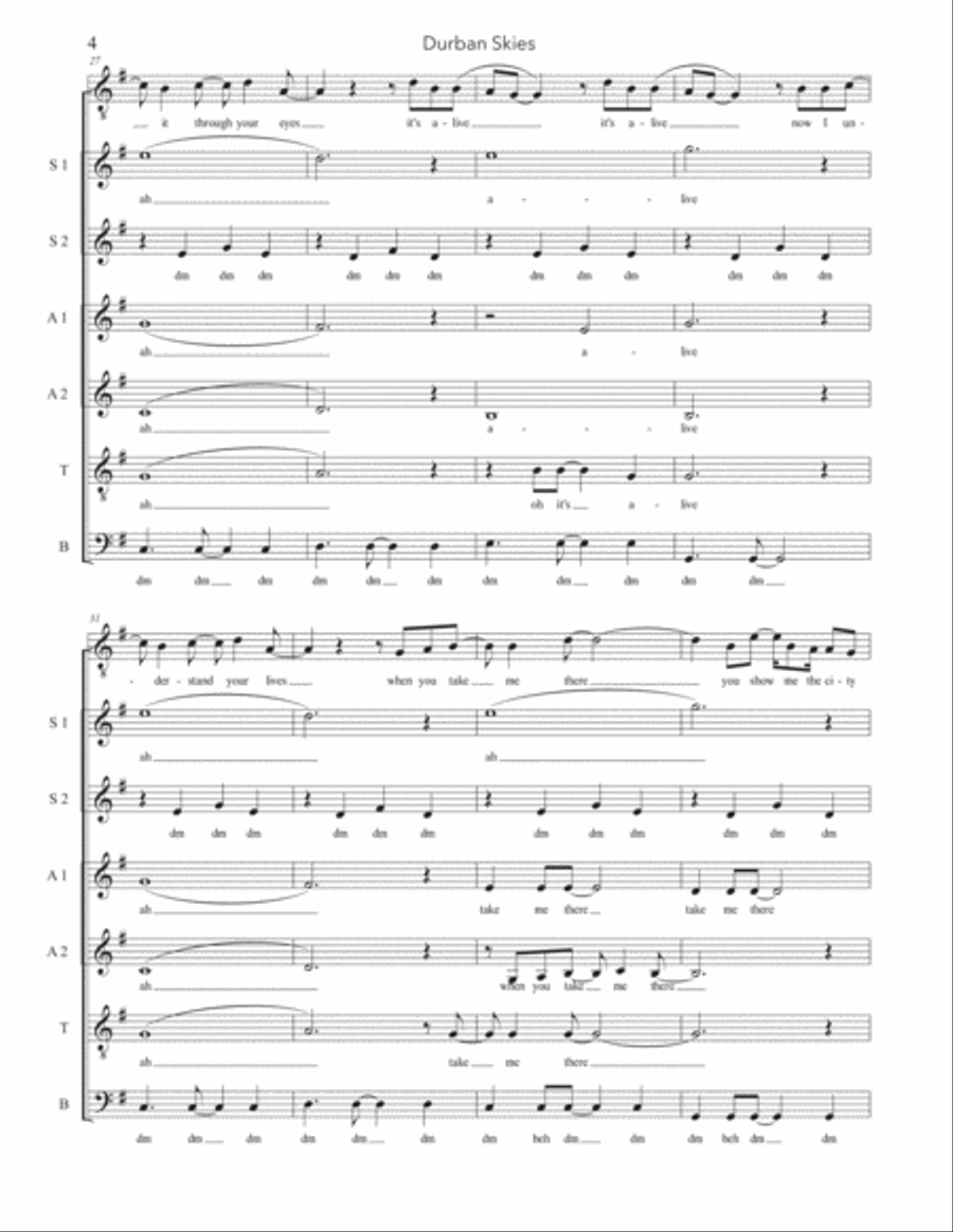 Durban Skies 4-Part scores gallery preview page 4