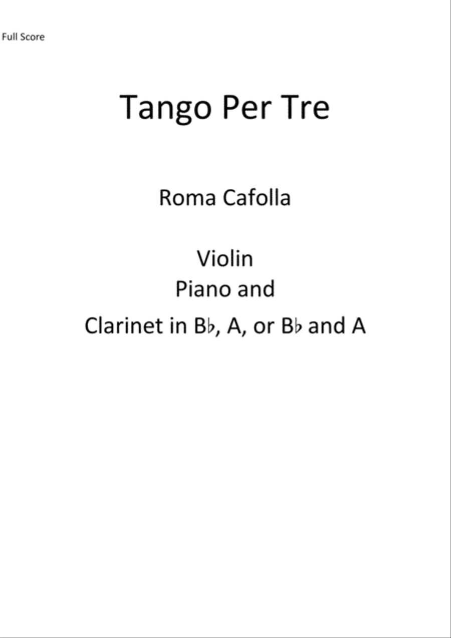 Tango per Tre Violin scores gallery preview page 1