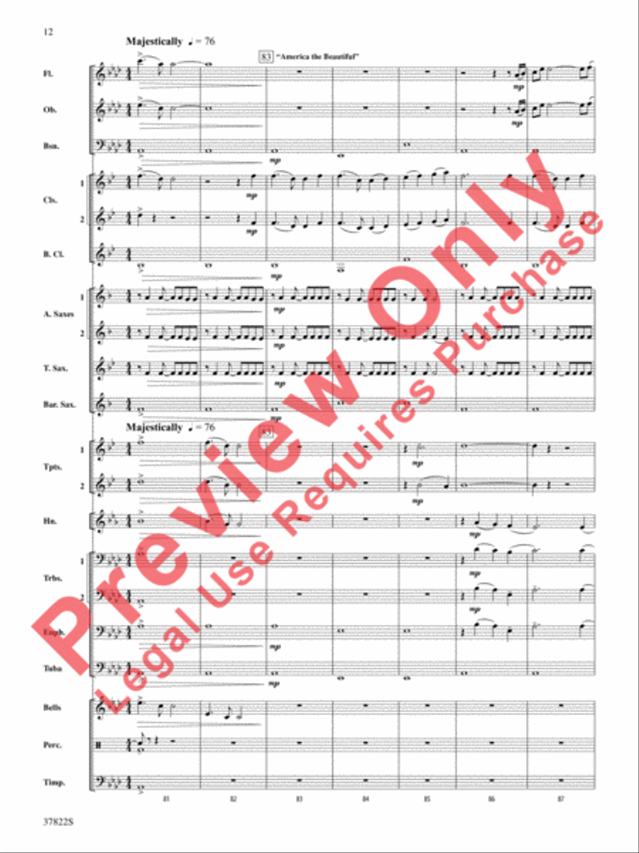 A Patriotic Day A Patriotic Day Concert Band scores gallery preview page 13