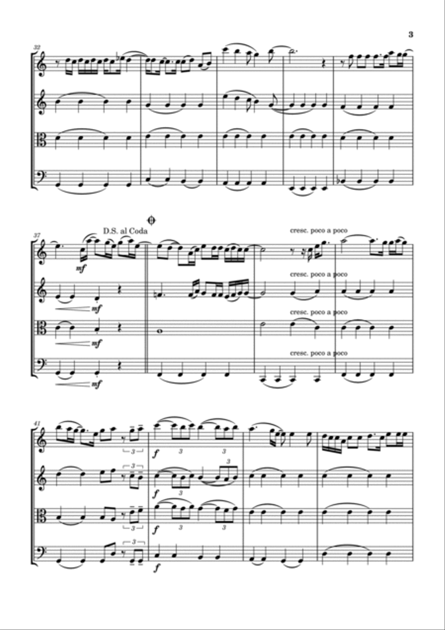 When I Was Your Man String Quartet scores gallery preview page 3