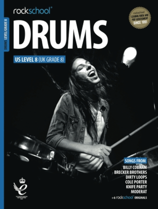 Book cover for Rockschool Drums Grade 8