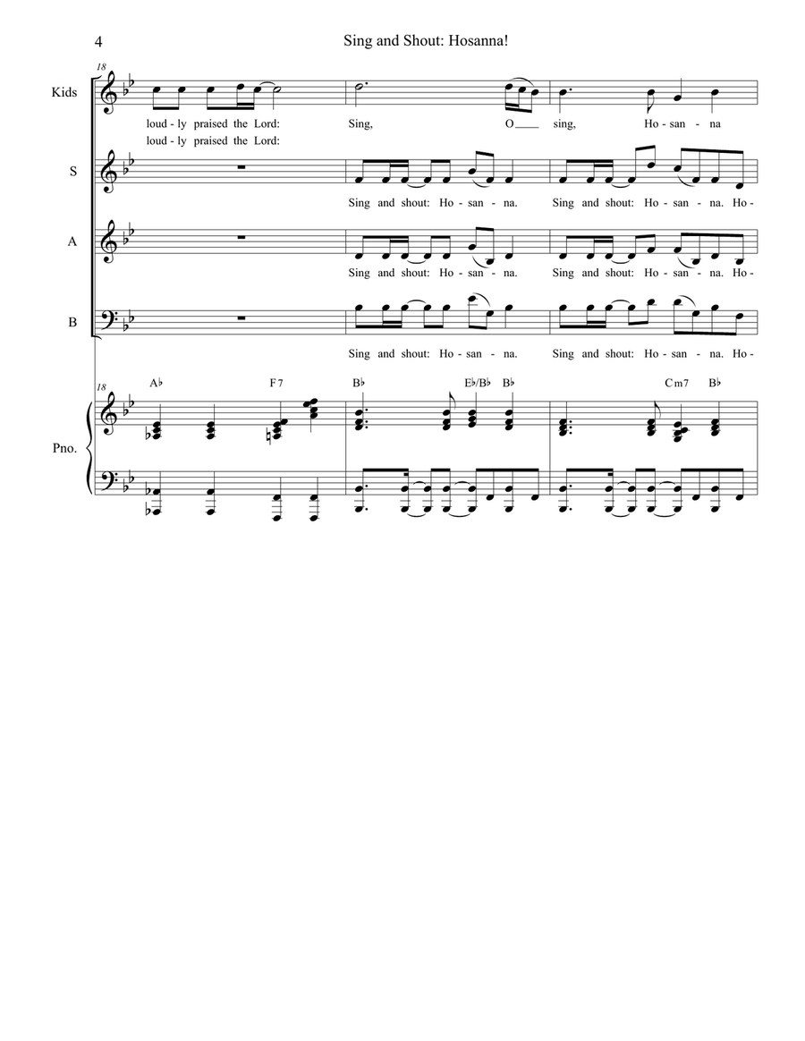 Sing and Shout: Hosanna! Sing and Shout: Hosanna! 4-Part scores gallery preview page 5