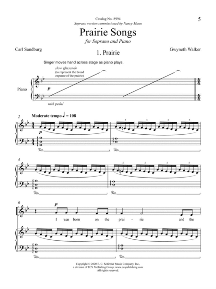 Prairie Songs Soprano Voice scores gallery preview page 5