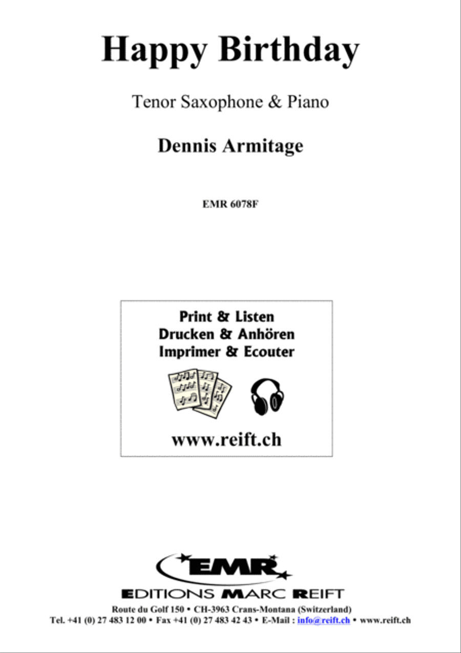 Happy Birthday Tenor Saxophone scores gallery preview page 2