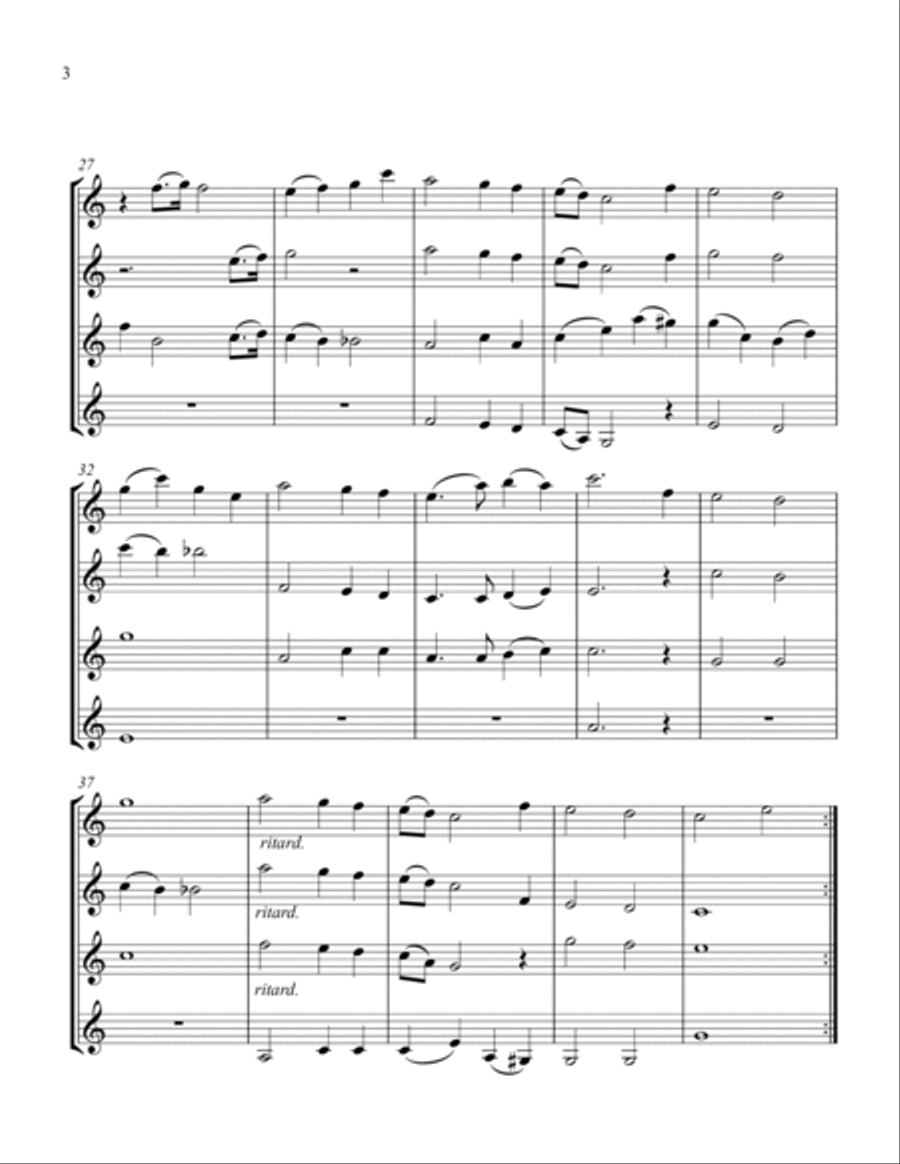 God Bless America God Bless America Clarinet Quartet scores gallery preview page 4