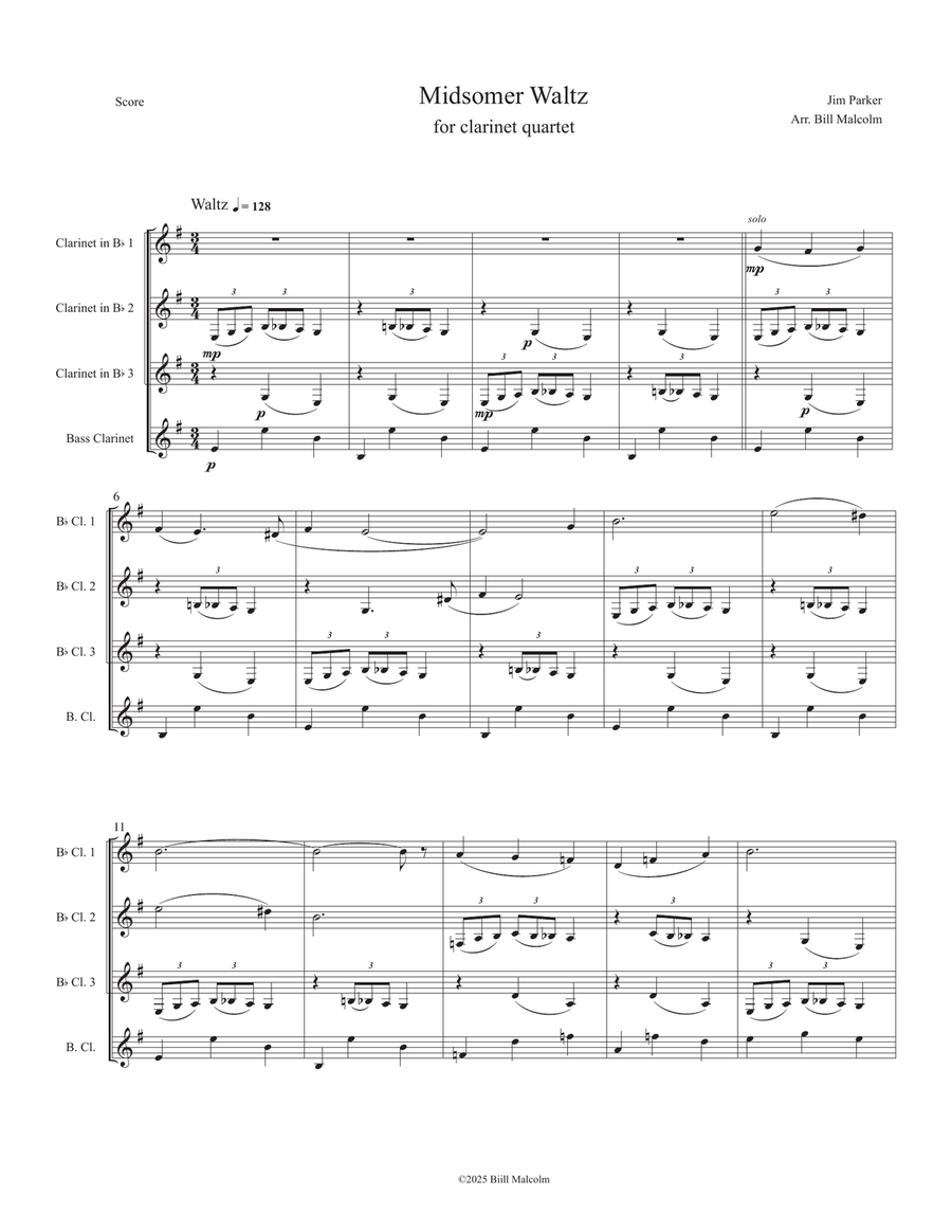 Midsomer Murders (main Title/cues) Woodwind Quartet scores gallery preview page 1