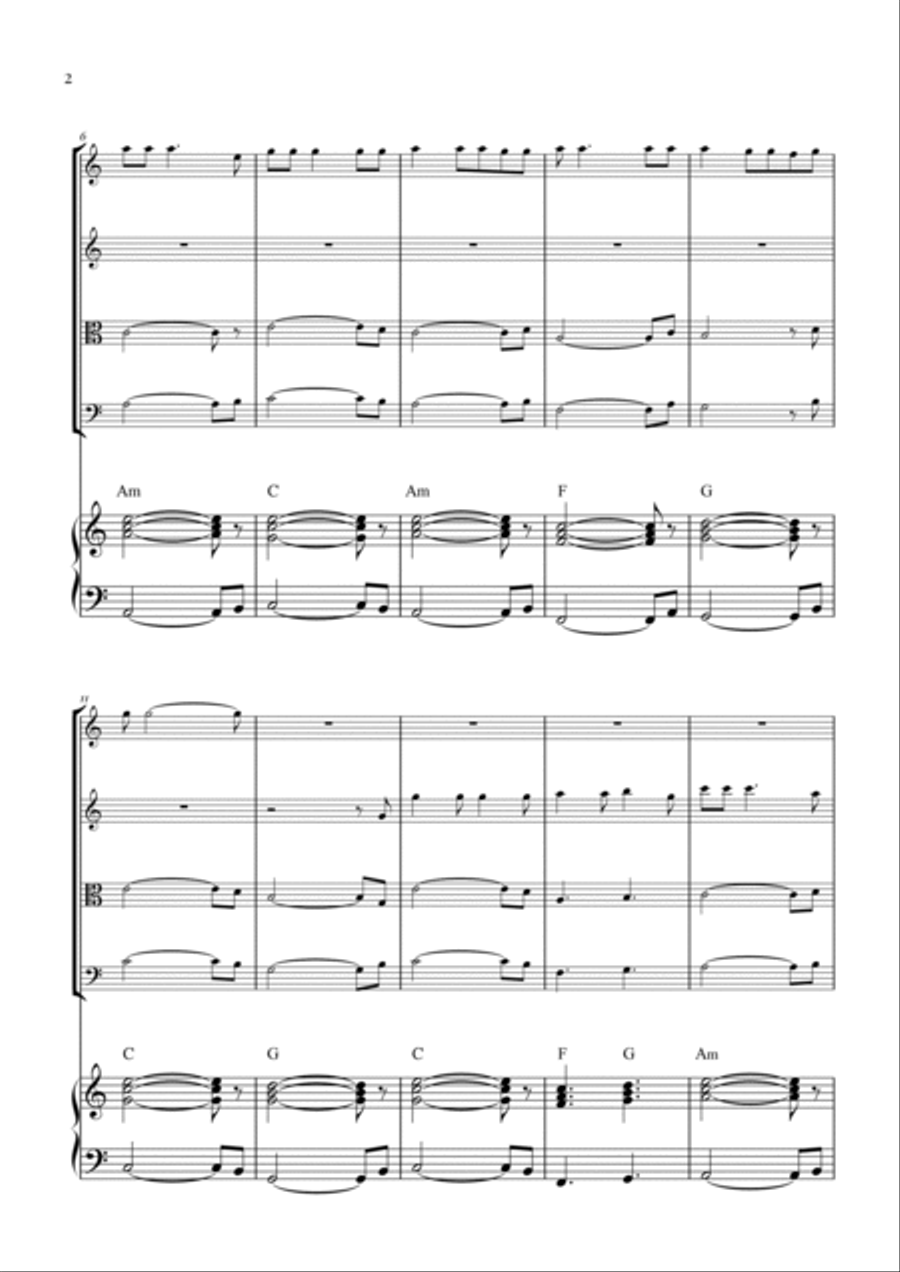 Hallelujah Hallelujah String Quartet scores gallery preview page 2
