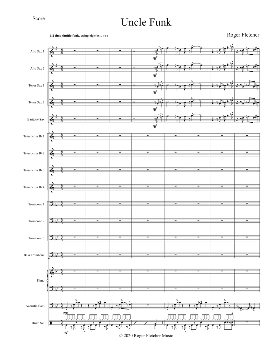 Uncle Funk Jazz Ensemble scores gallery preview page 1