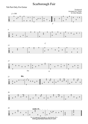 Book cover for Scarborough Fair for Fingerstyle Guitar Tab