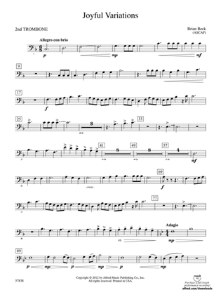 Joyful Variations: 2nd Trombone