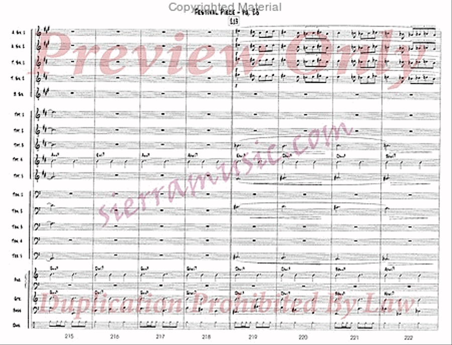 Festival Piece Big Band scores gallery preview page 29