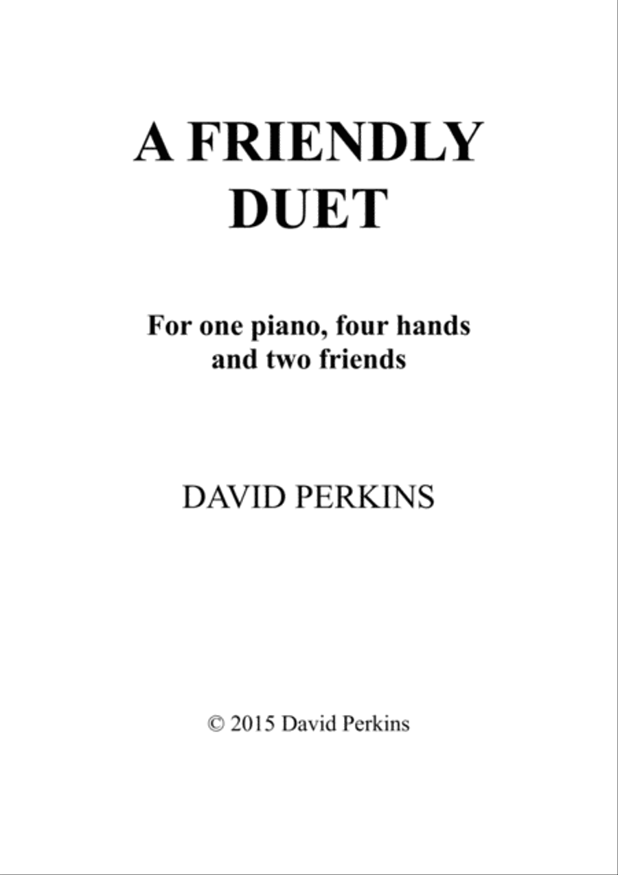 A Friendly Duet (one piano, four hands and two friends) 1 Piano, 4-Hands scores gallery preview page 1