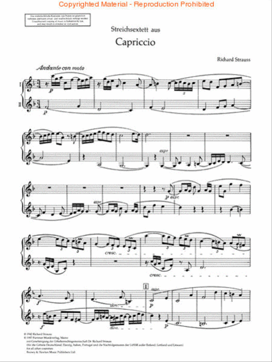 String Sextet (capriccio) Op85 Parts Str Chmbr Chamber Music scores gallery preview page 2