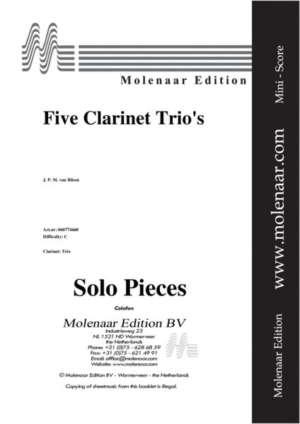 Five Clarinet Trio's