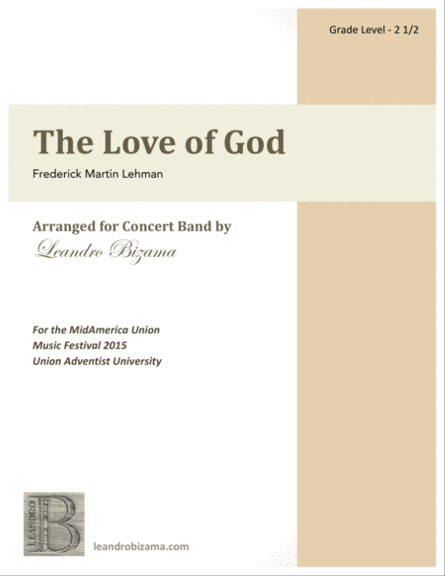 The Love of God Concert Band scores gallery preview page 1