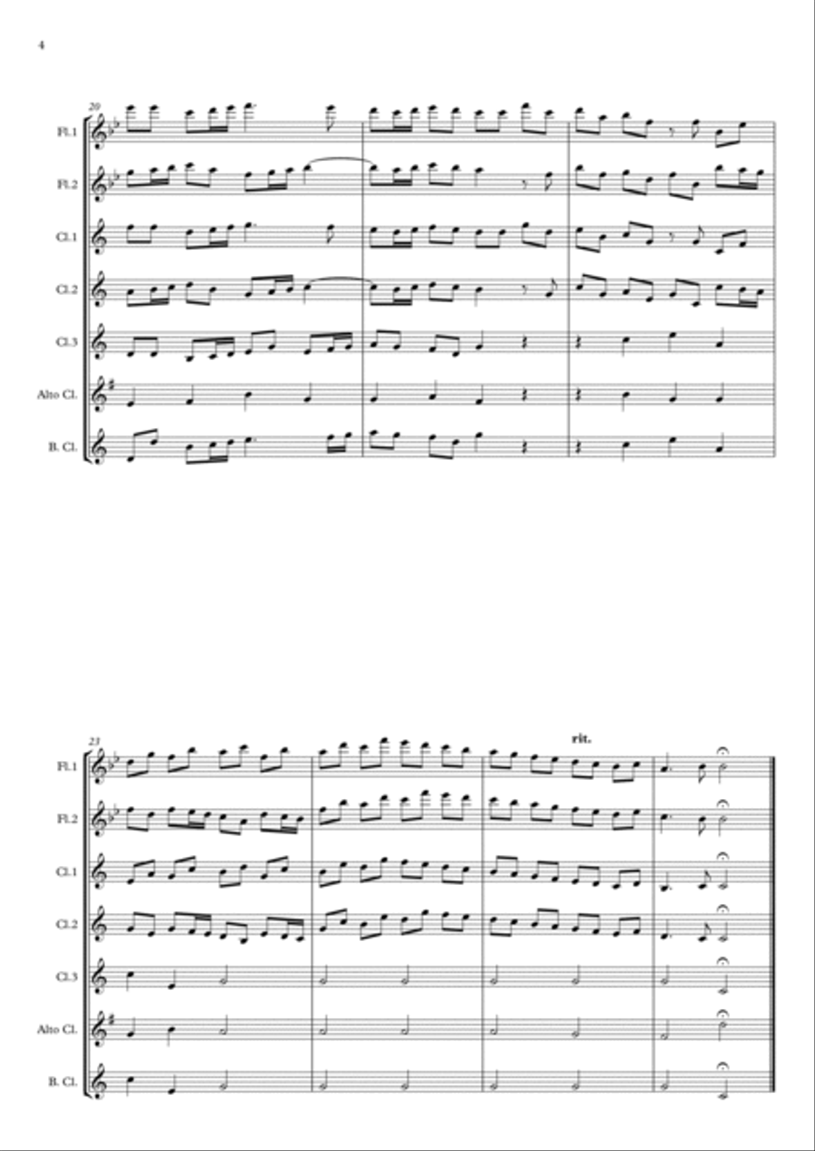 Golden Sonata - Henry Purcell Woodwind Quintet scores gallery preview page 4