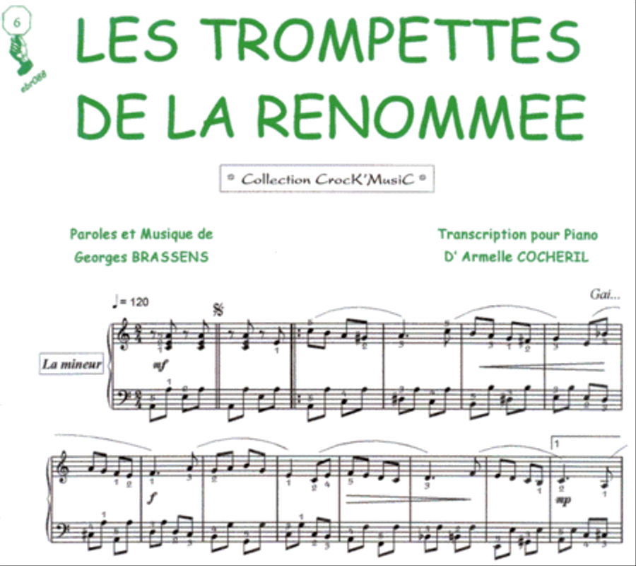 Les trompettes de la renommée (Collection CrocK'MusiC) Piano Solo scores gallery preview page 1