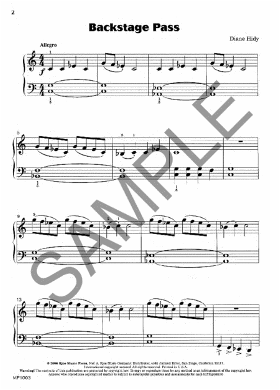 Backstage Pass Piano Method scores gallery preview page 2