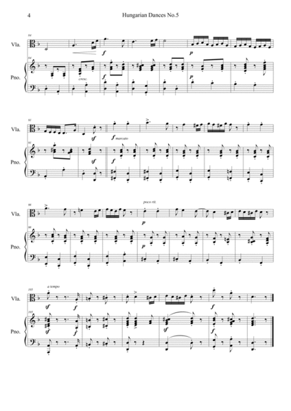 Hungarian Dances No.5 Easy version in D minor image number null