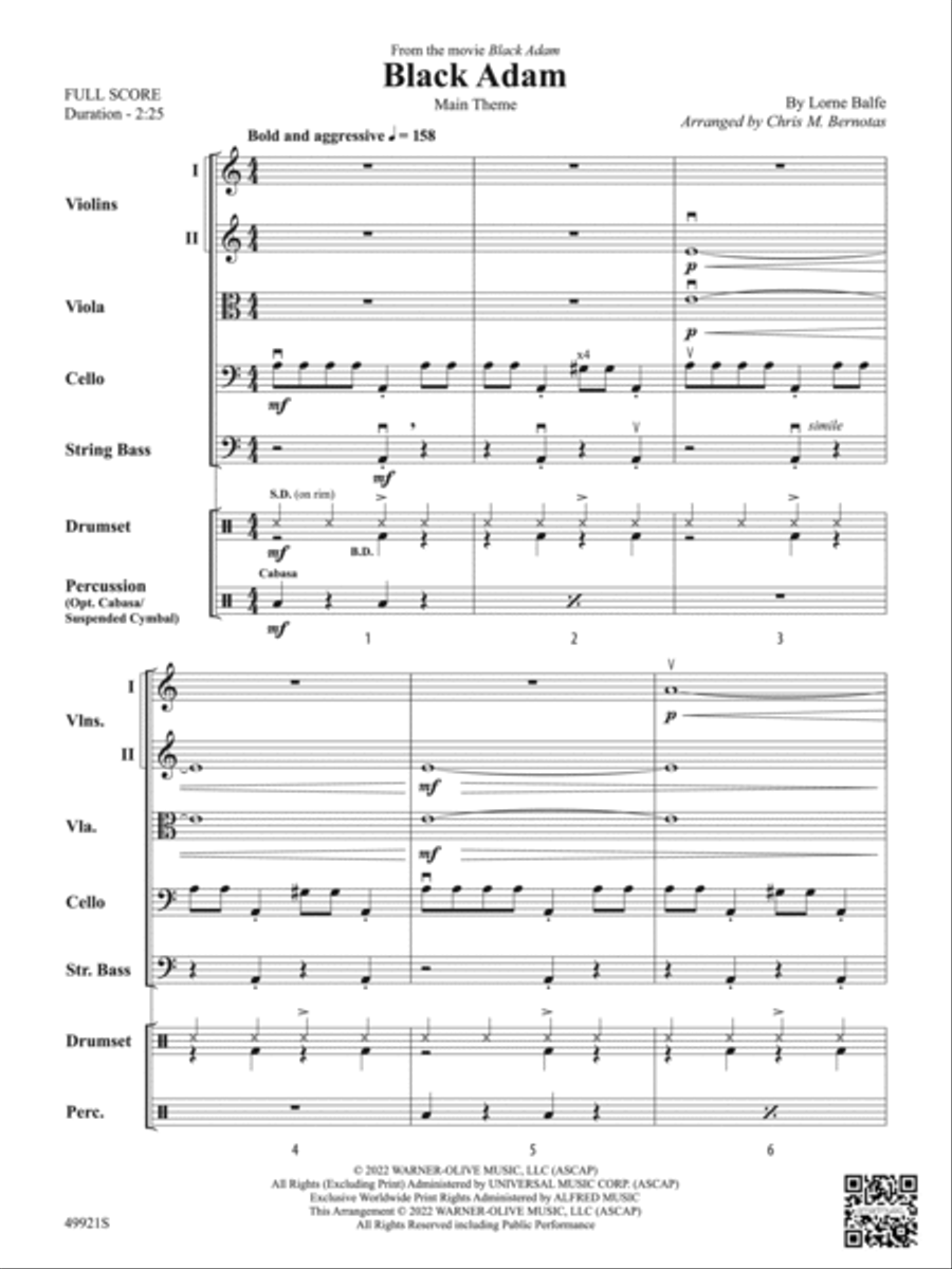 Black Adam: Score String Orchestra scores gallery preview page 3