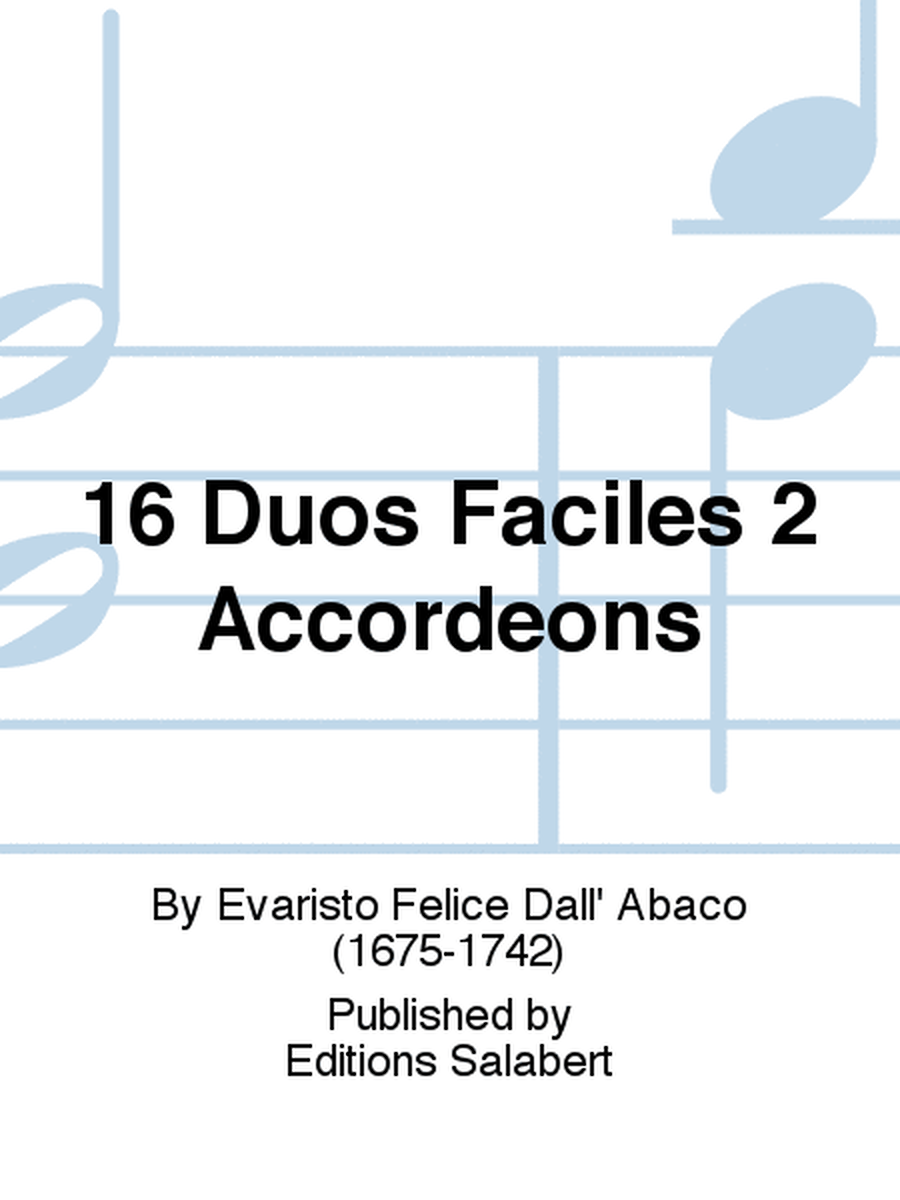 16 Duos Faciles 2 Accordeons
