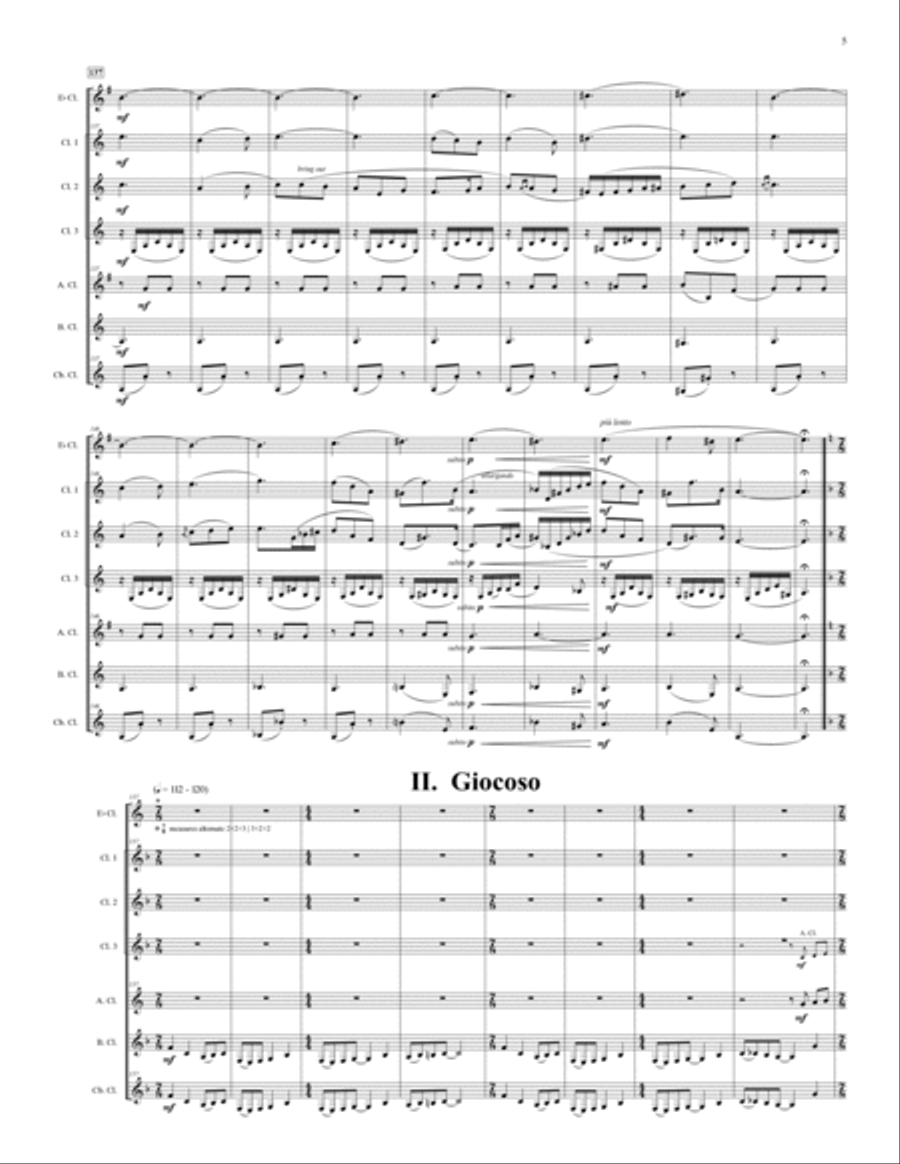 Divertimento For Clarinet Choir Clarinet Choir scores gallery preview page 6