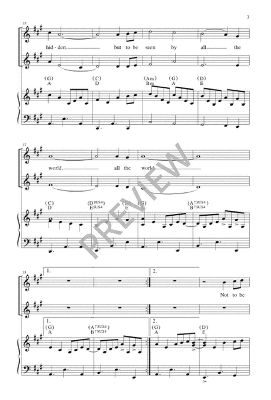 Not to Be Hidden 2-Part scores gallery preview page 3