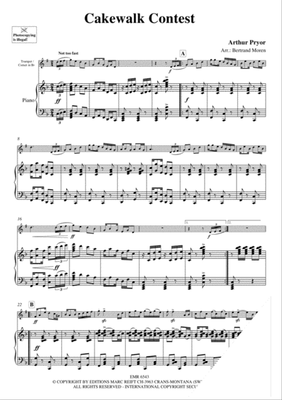 Cakewalk Contest Cakewalk Contest Cornet scores gallery preview page 3