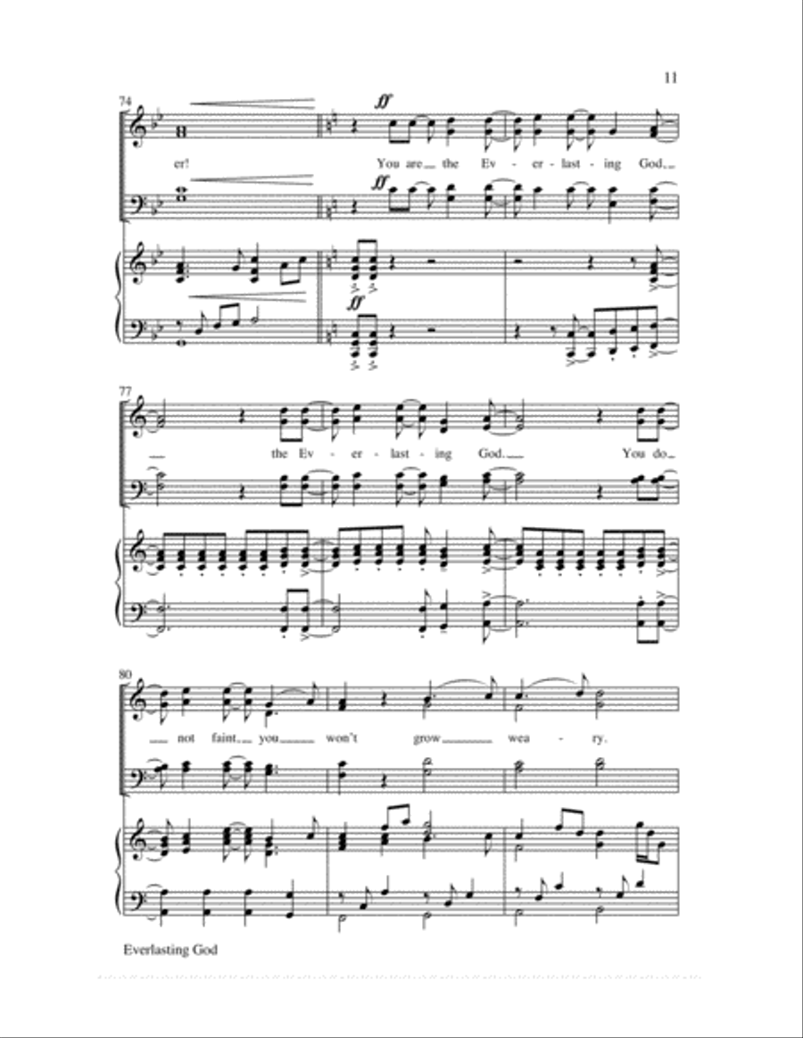 Everlasting God 4-Part scores gallery preview page 12