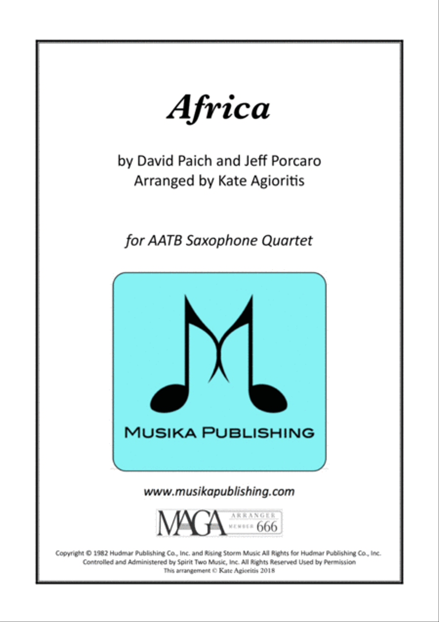 Africa Saxophone Quartet scores gallery preview page 1
