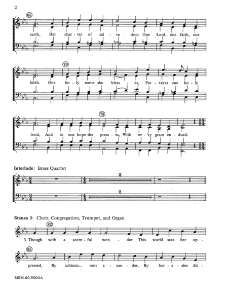 The Church's One Foundation (Choral Score)