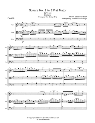 Bach, J.S. - Siciliano for Violin, Viola and Cello