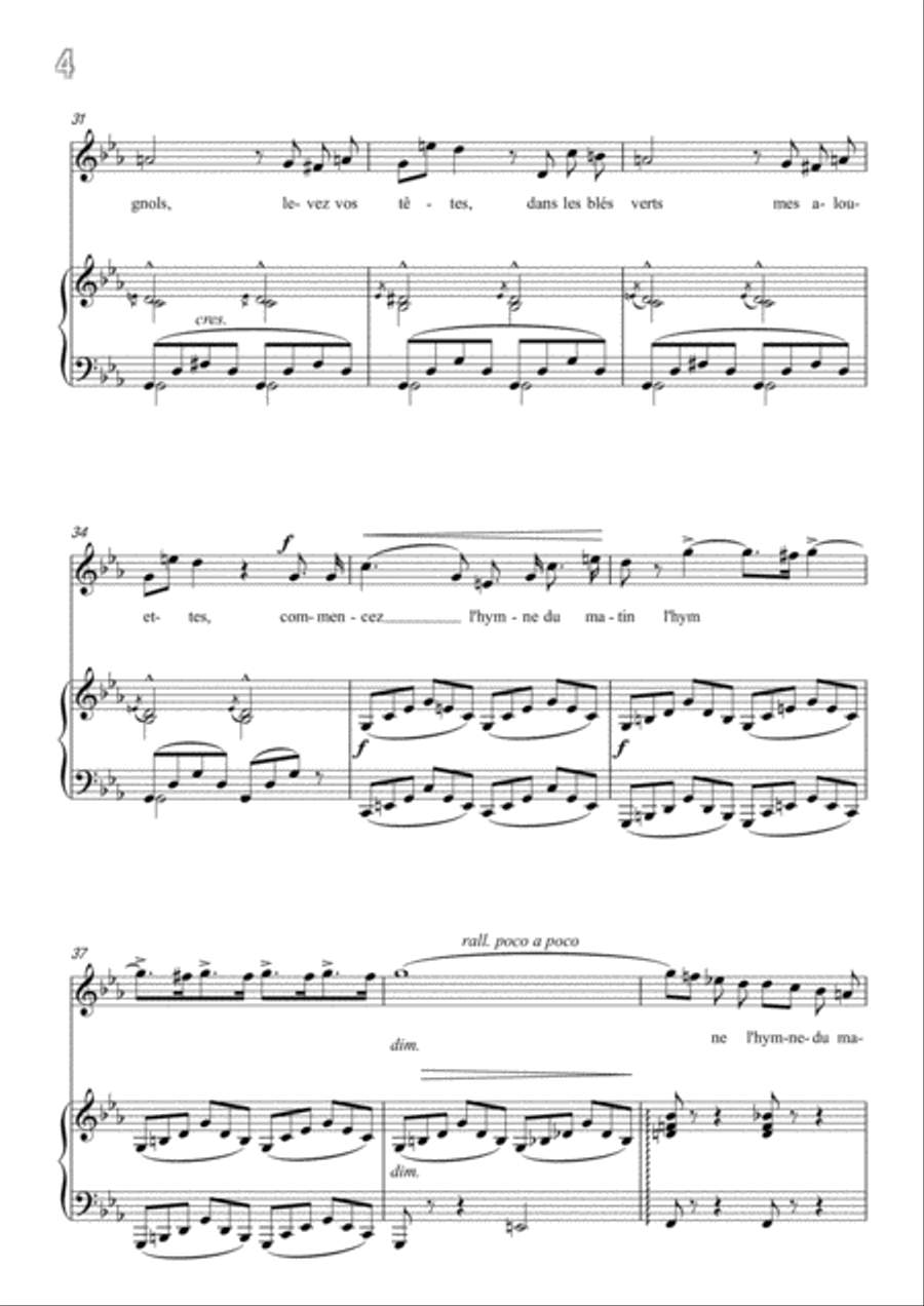 Meyerbeer-Fantaisie in E flat Major,for Voice and Piano Voice Solo scores gallery preview page 6