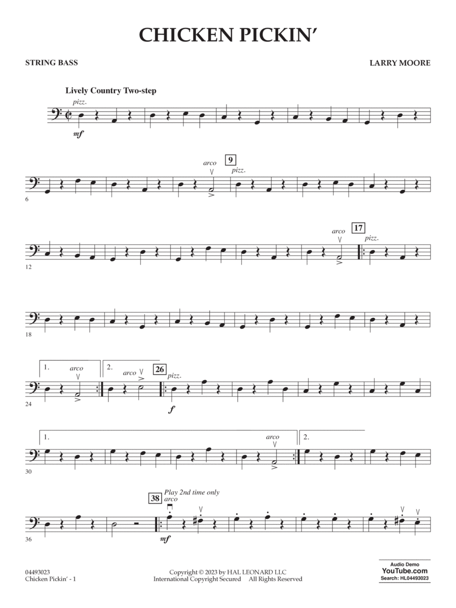 Chicken Pickin' - Bass Chicken Pickin' - Bass String Orchestra scores gallery preview page 1