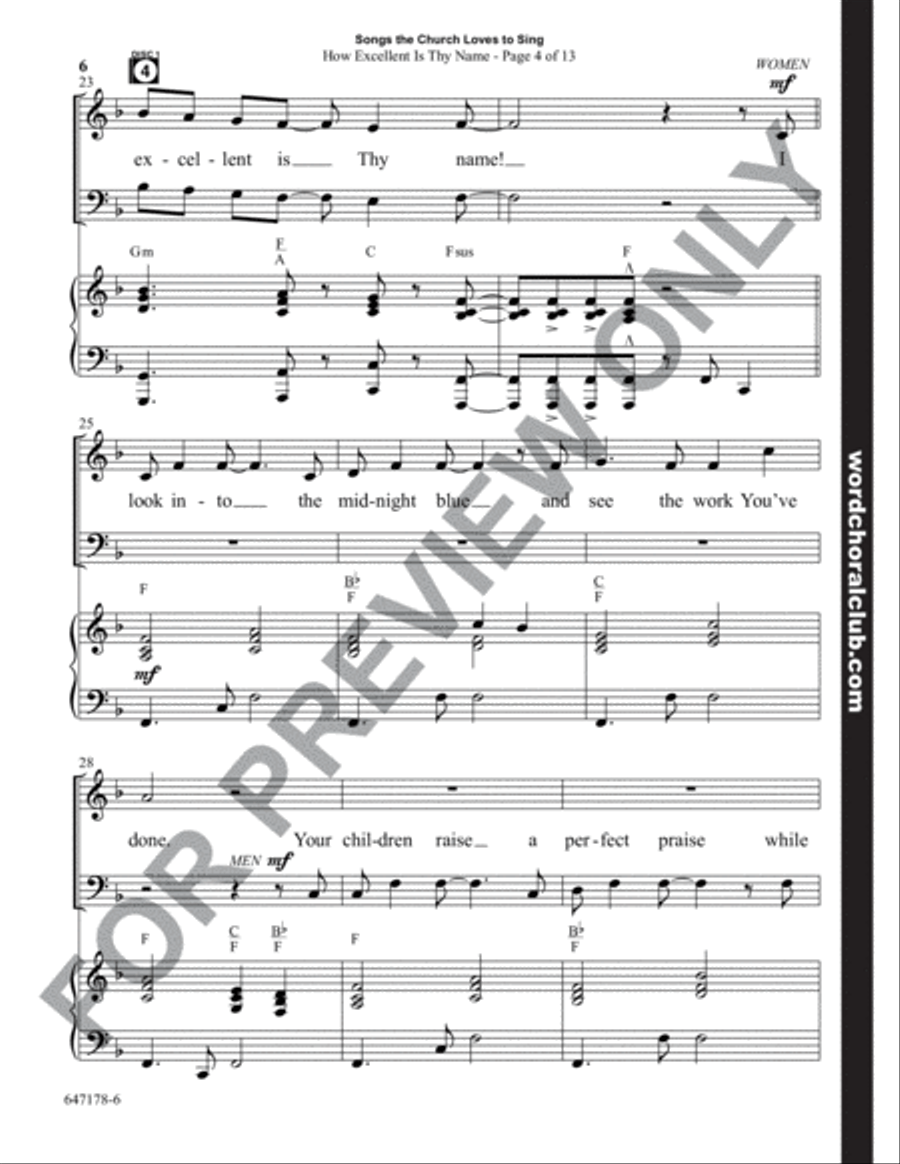 Songs the Church Loves to Sing - Choral Book 4-Part scores gallery preview page 7
