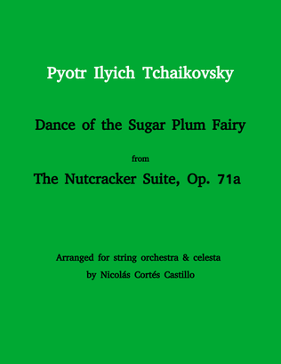 Book cover for Tchaikovsky - Dance of the Sugar Plum Fairy (The Nutcracker) for String orchestra & Celesta