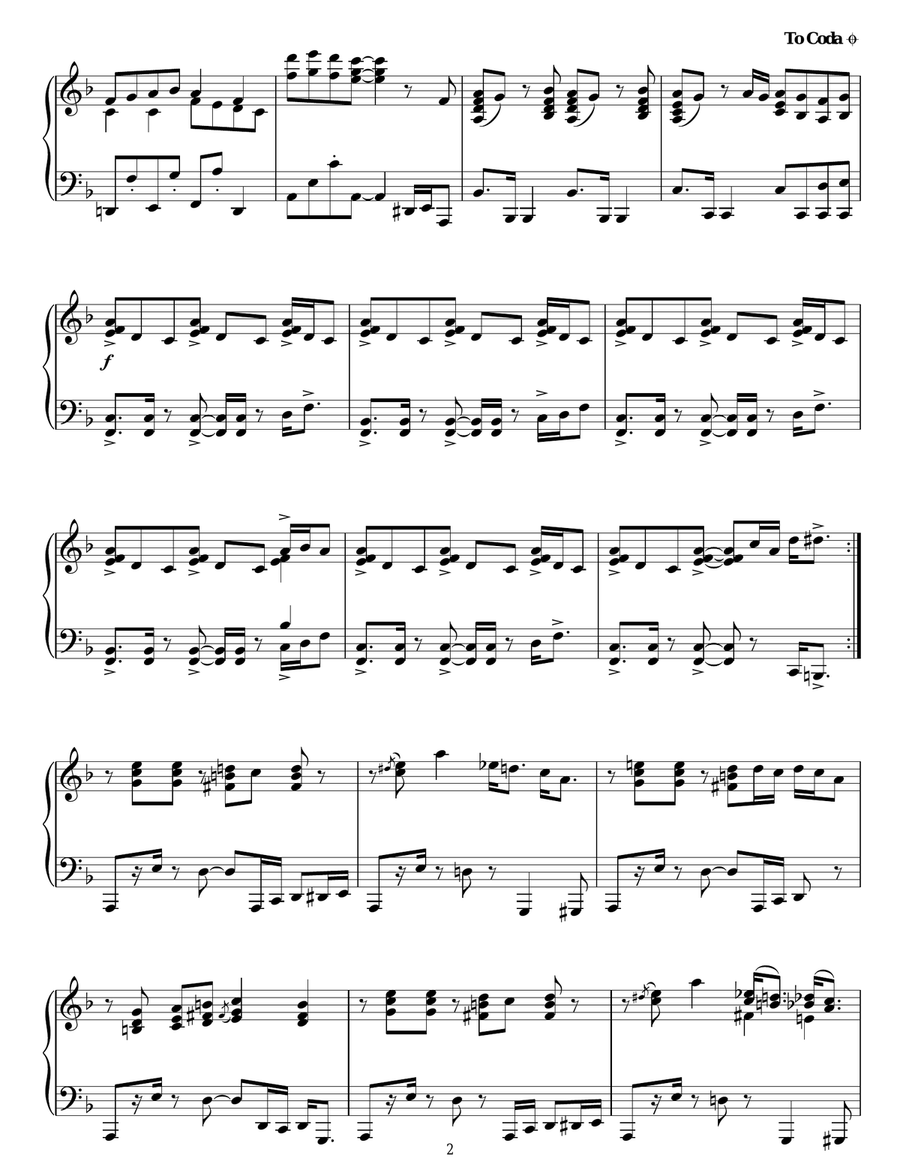 Walk On By Piano Solo scores gallery preview page 2