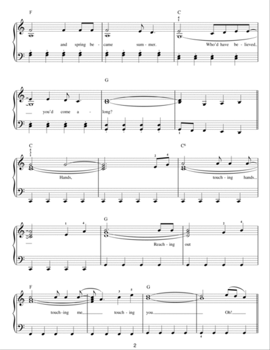 Sweet Caroline Easy Piano scores gallery preview page 2