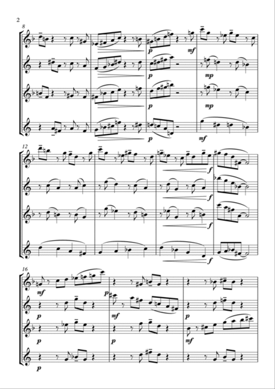i Sax - Saxophone Quartet Saxophone Quartet scores gallery preview page 2