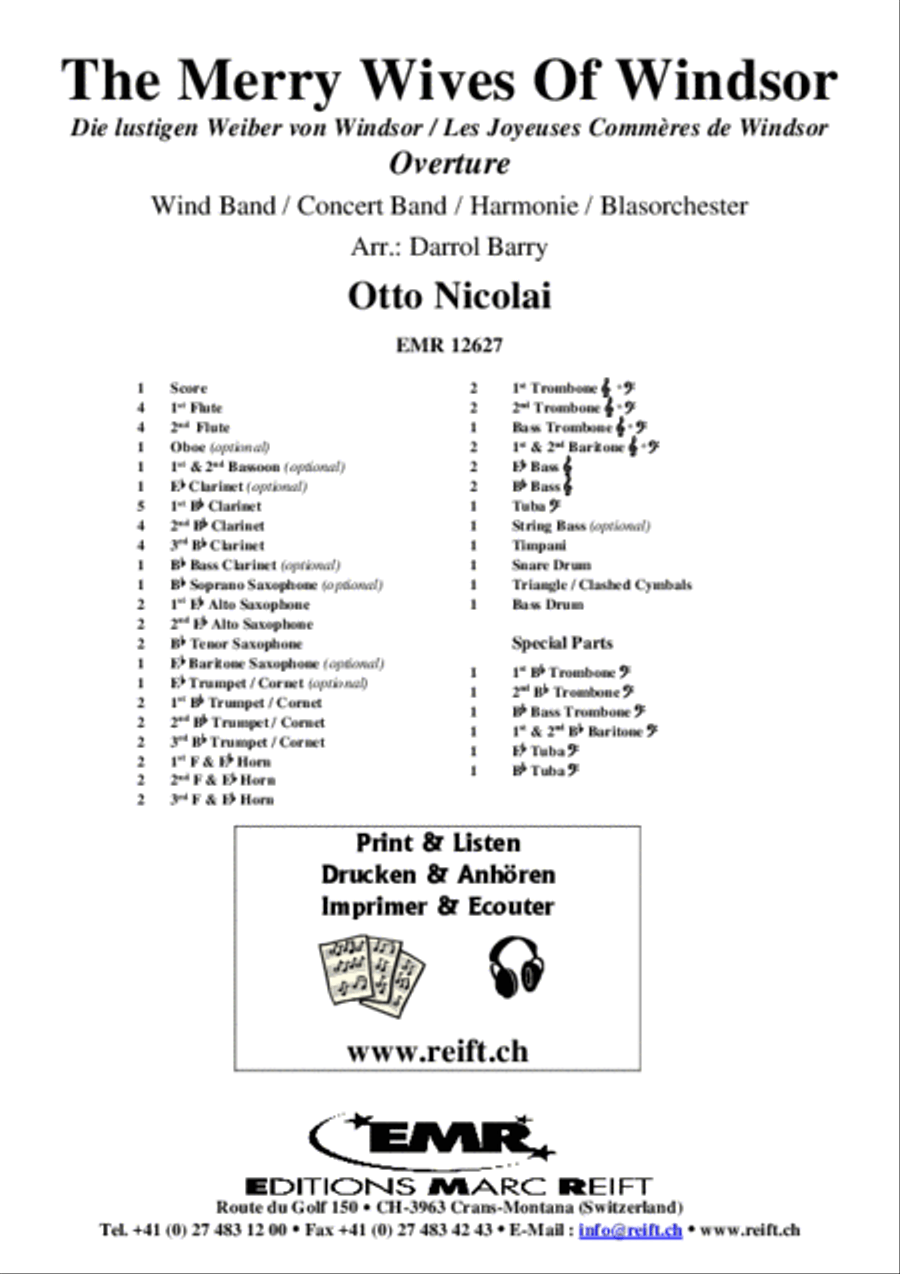 The Merry Wives Of Windsor Concert Band scores gallery preview page 2