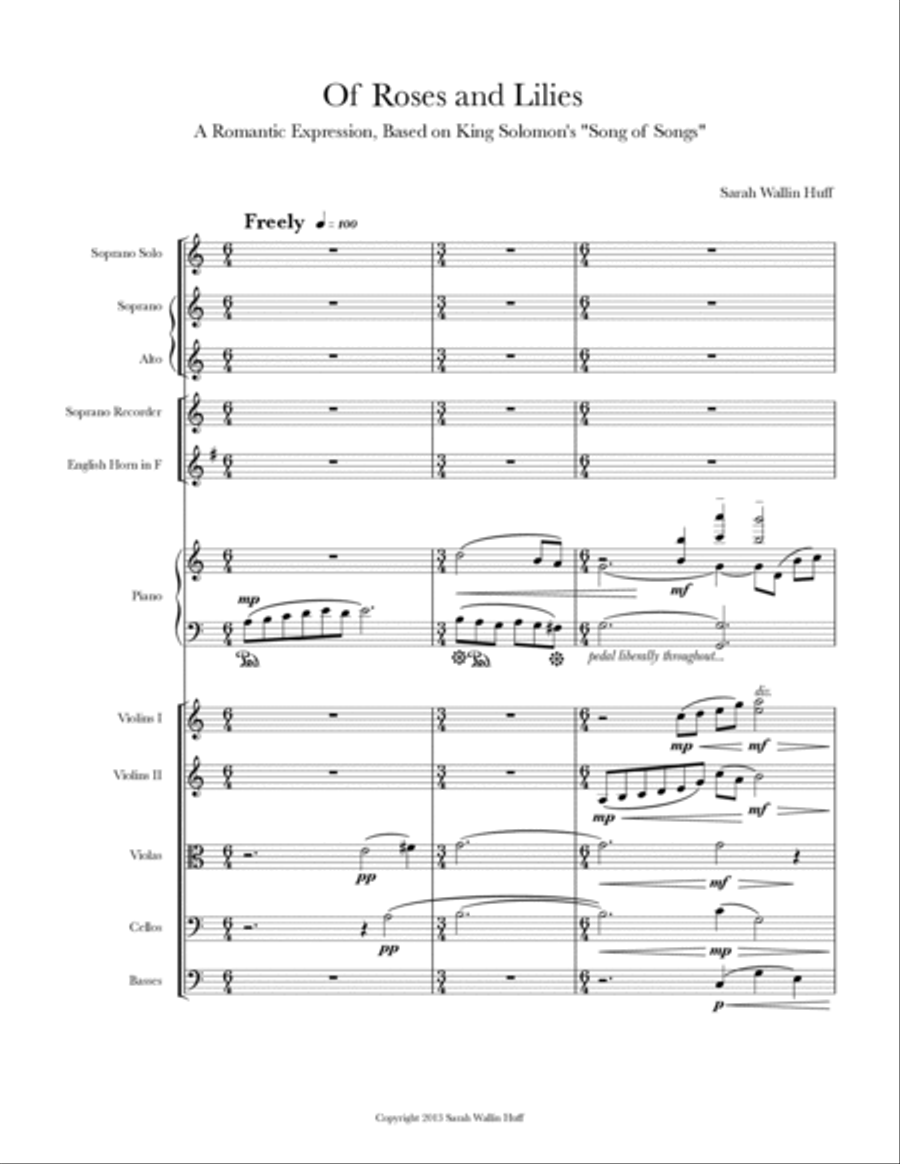 Of Roses and Lilies String Orchestra scores gallery preview page 5
