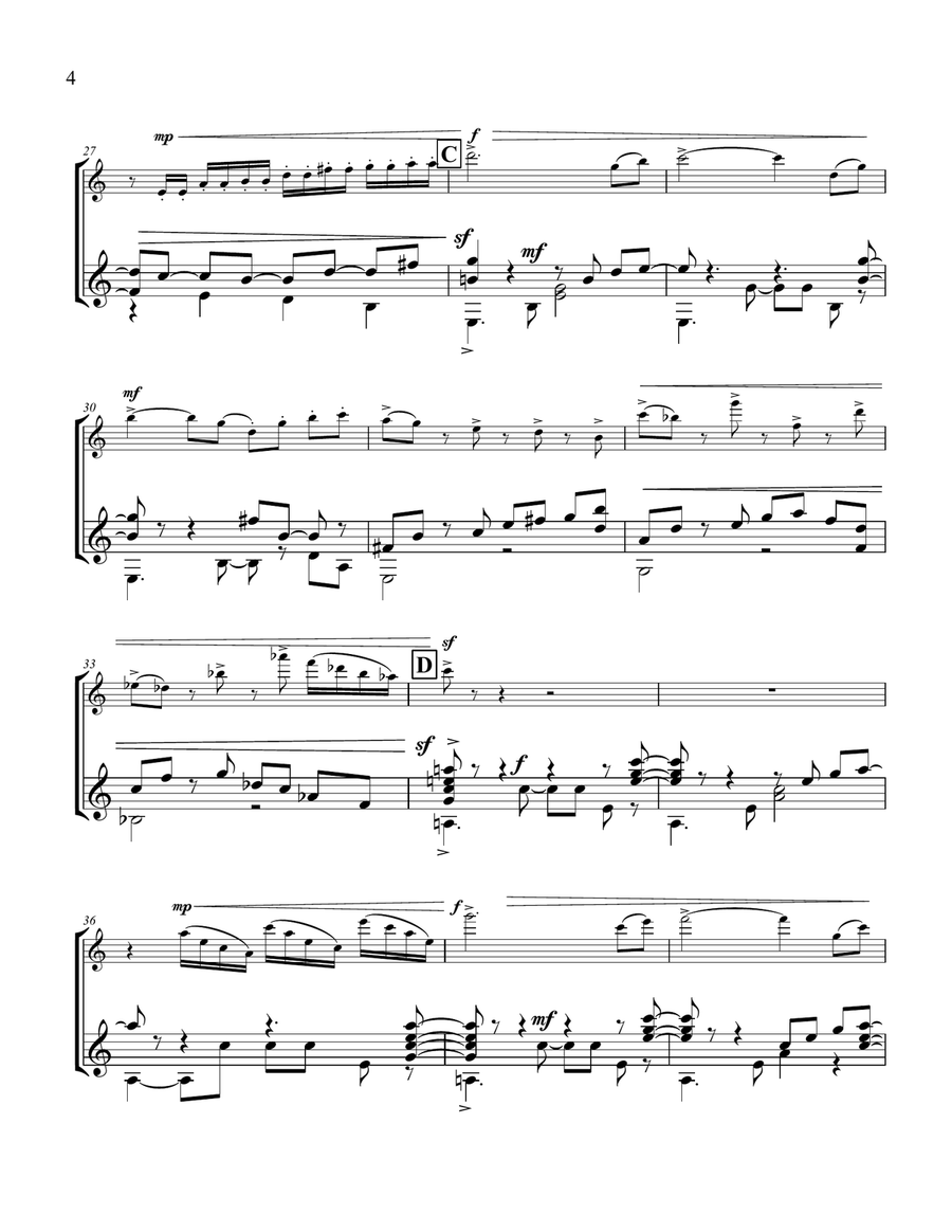 Suite for Flute and Guitar Chamber Music scores gallery preview page 4