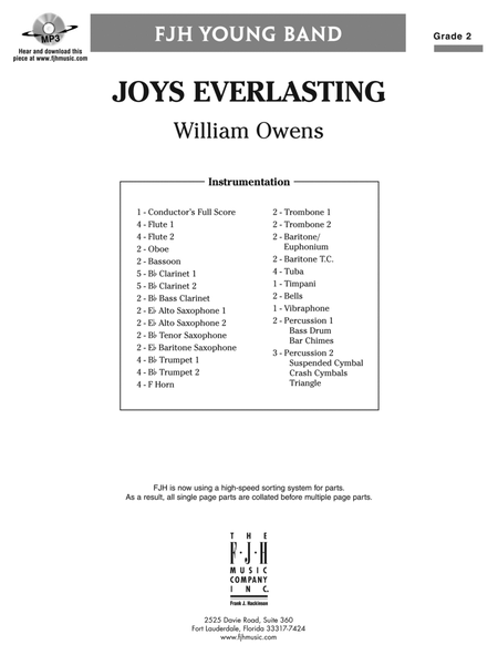 Joys Everlasting: Score