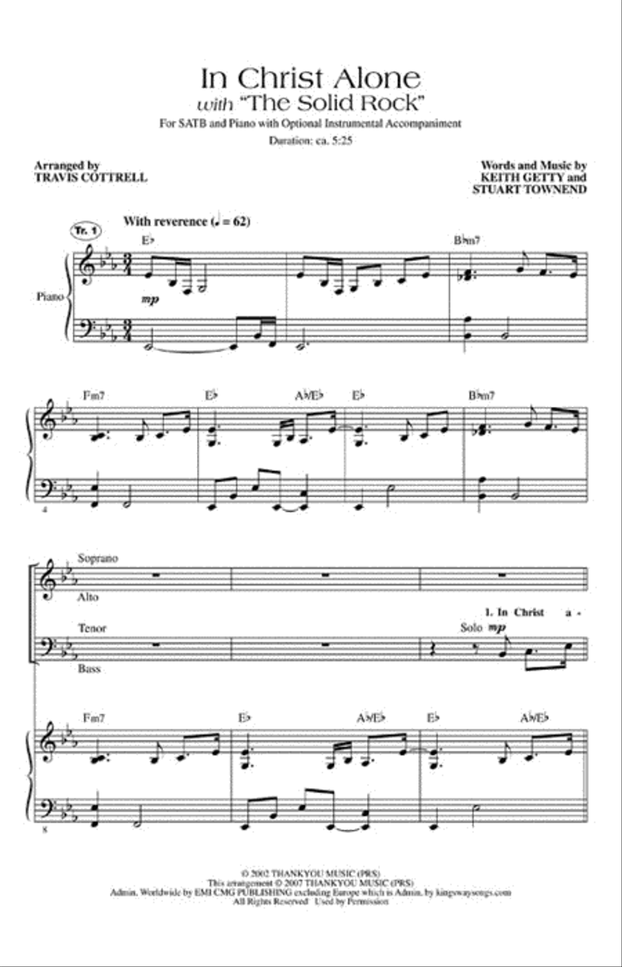 In Christ Alone (with The Solid Rock) Choir scores gallery preview page 2