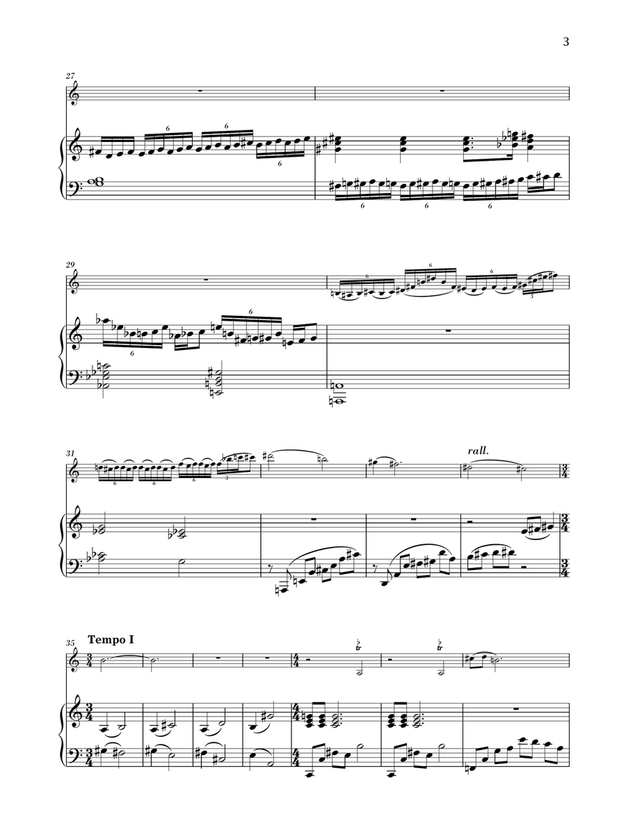 Sonata For Clarinet And Piano Clarinet Solo scores gallery preview page 3