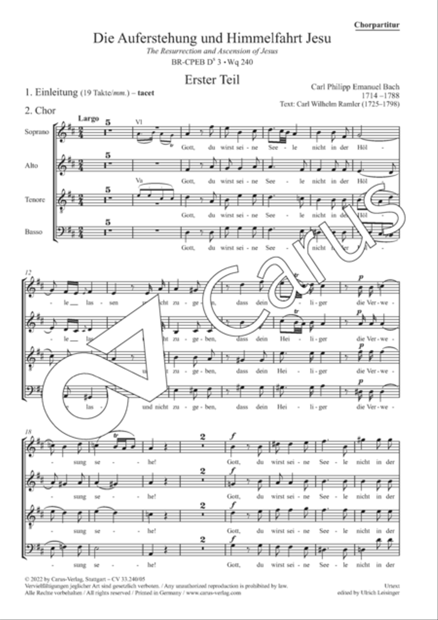 The Resurrection and Ascension of Jesus 4-Part scores gallery preview page 2