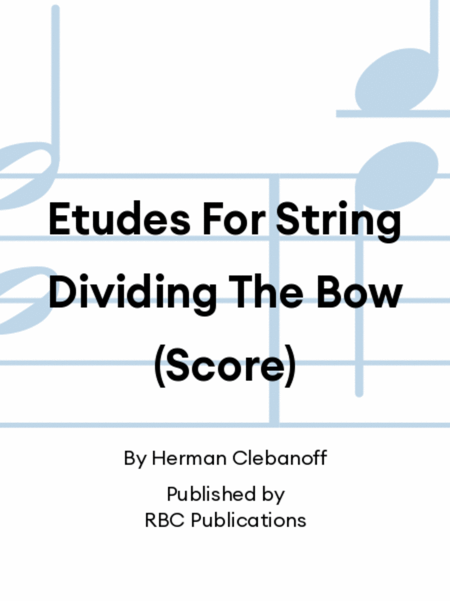 Etudes For String Dividing The Bow (Score) String Orchestra scores gallery preview page 1